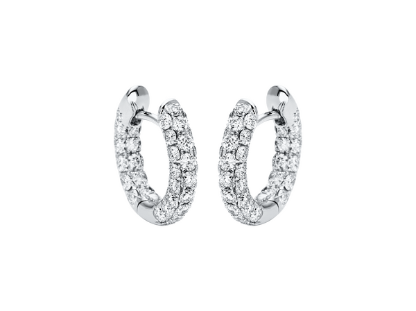 Brogle Selection diamond hoop earrings Brogle Selection diamond hoop earrings