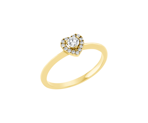 Brogle Classic heart ring with diamonds