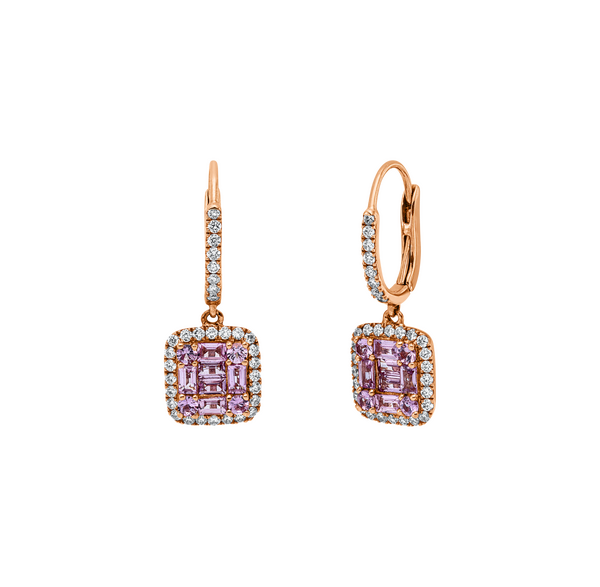 Brogle Selection sapphire hoop earrings