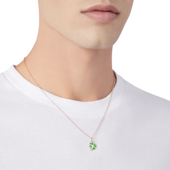  0008 DMC3001 FOURS EVE9R 110 Dodo four leaf clover charm rose gold green cathedral enamel h64b048098b312e84