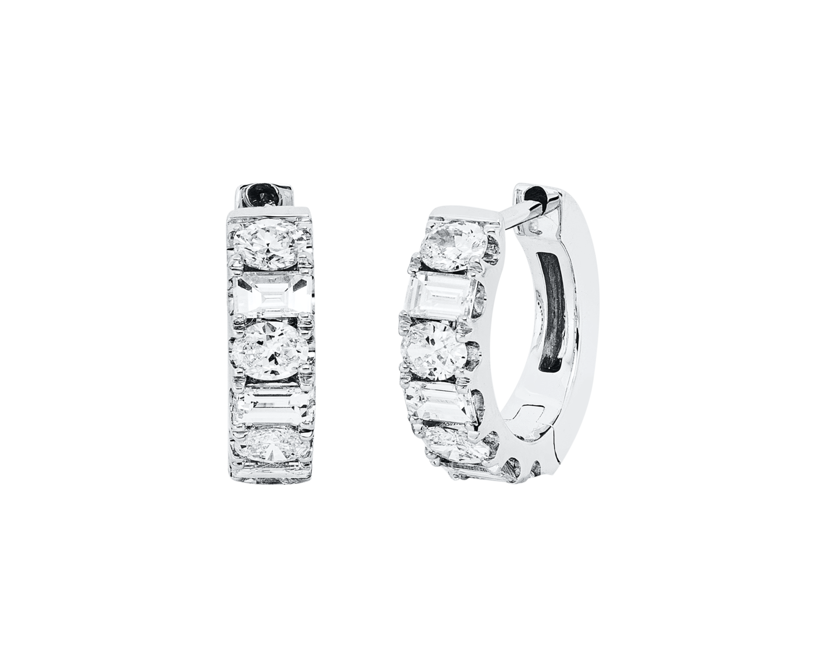 Brogle Classic diamond hoop earrings Brogle Classic diamond hoop earrings