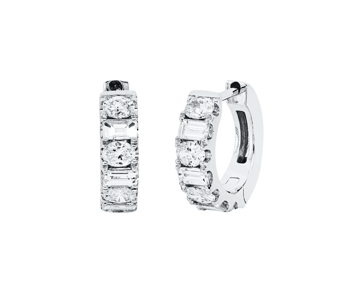 Brogle Classic diamond hoop earrings Brogle Classic diamond hoop earrings