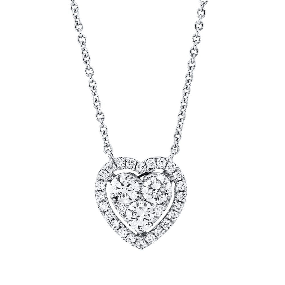 Brogle Classic necklace with diamond heart