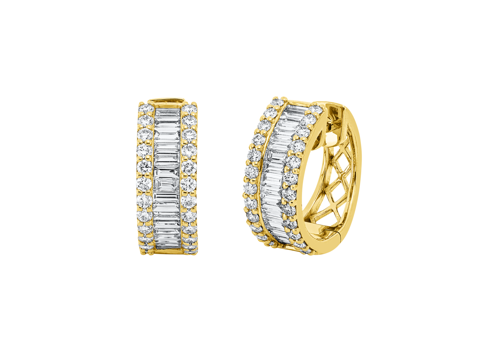 Brogle Selection diamond hoop earrings