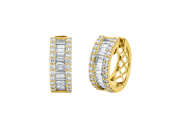 Brogle Selection diamond hoop earrings Brogle Selection diamond hoop earrings