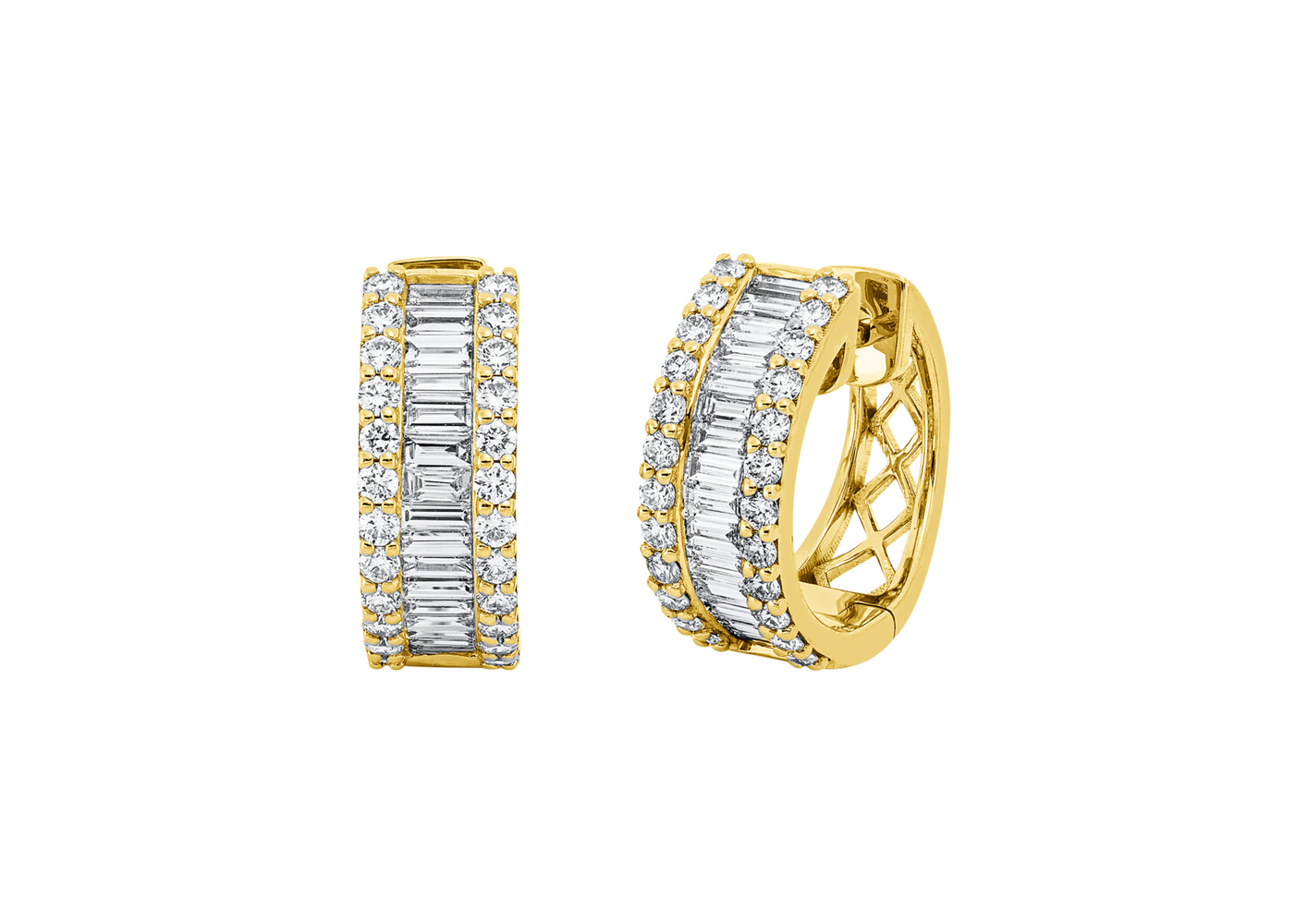 Brogle Selection diamond hoop earrings Brogle Selection diamond hoop earrings