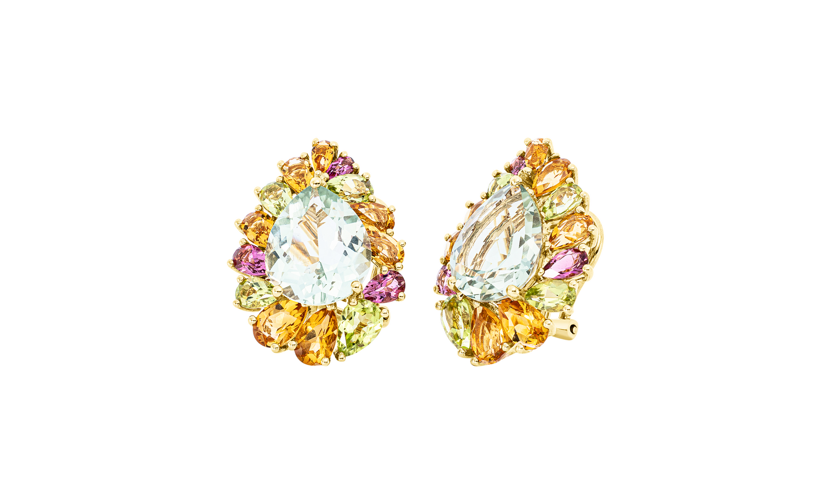 Brogle Classic coloured stud earrings Rainbow