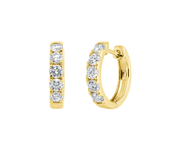 Brogle Classic diamond hoop earrings