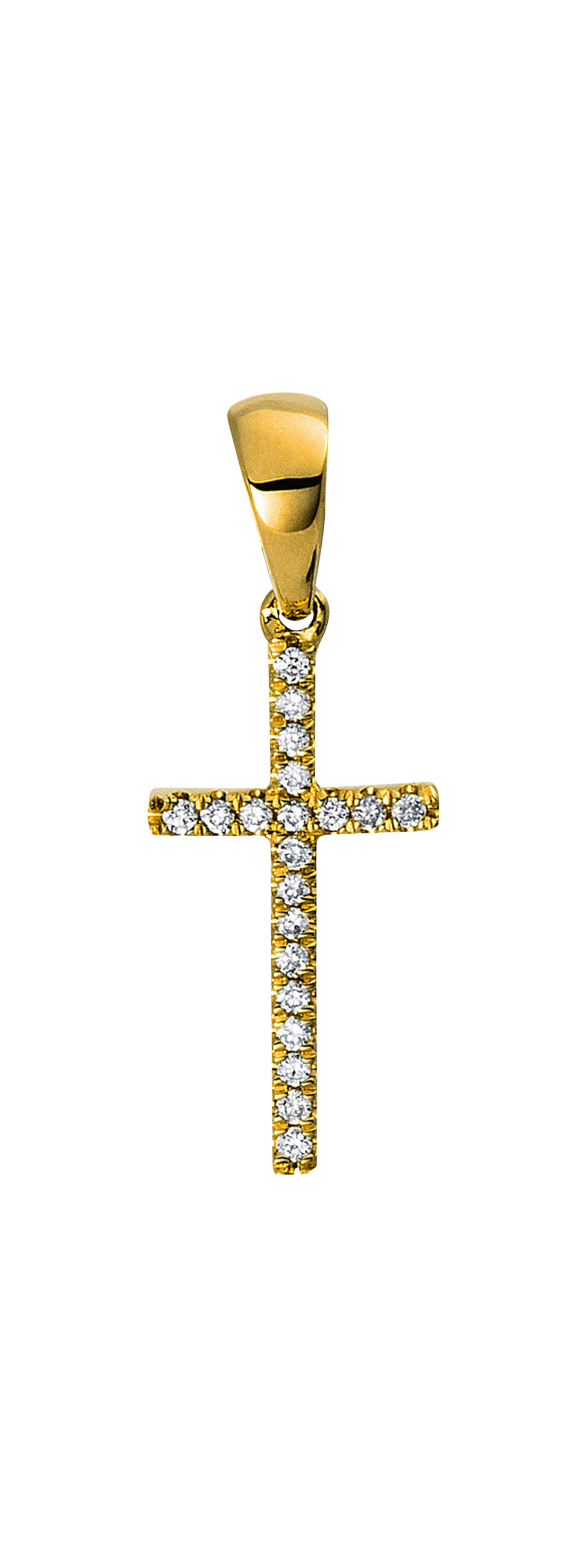 Brogle Classic cross pendant with diamonds