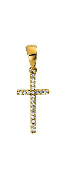 Brogle Classic cross pendant with diamonds
