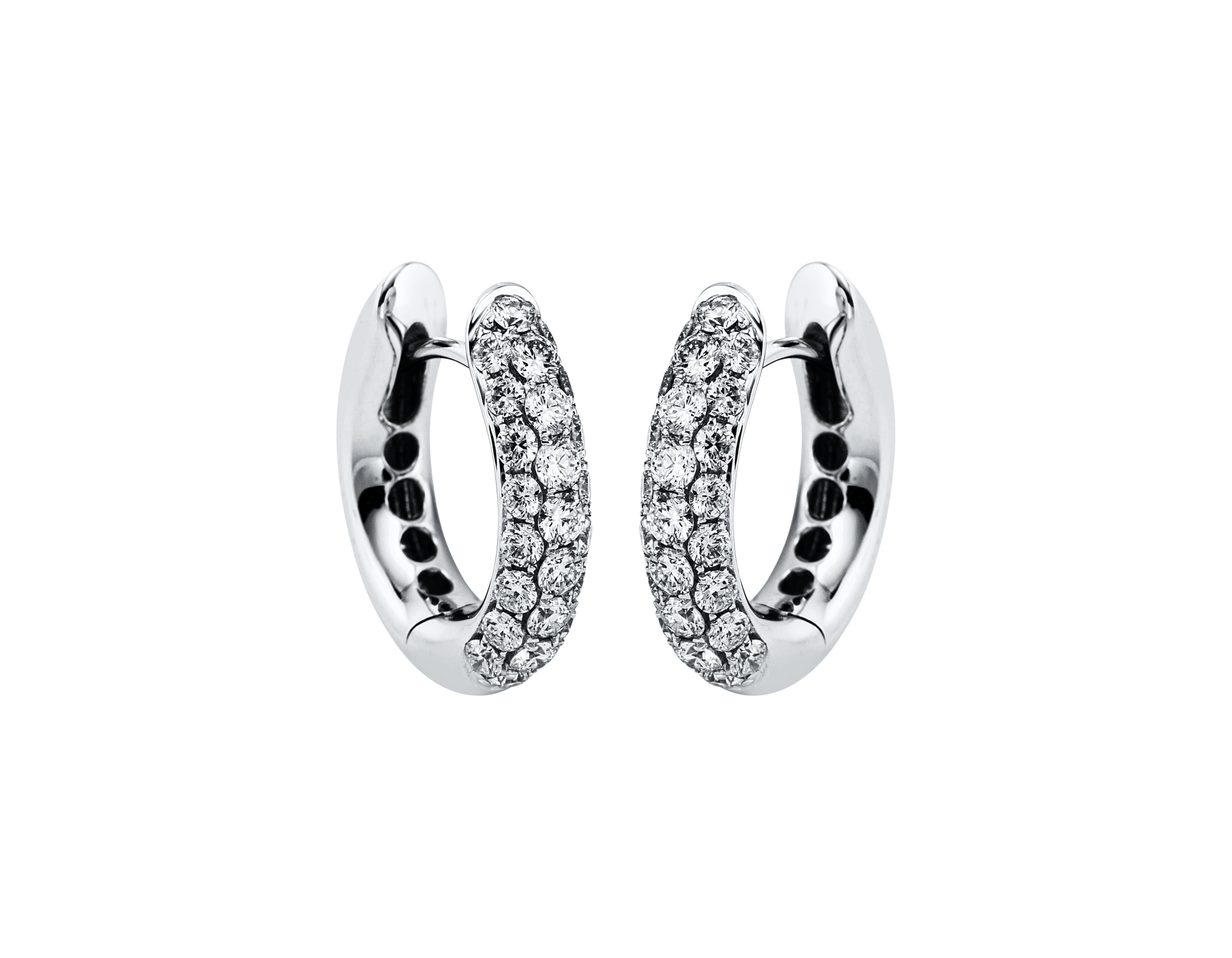 Brogle Selection diamond hoop earrings Brogle Selection diamond hoop earrings