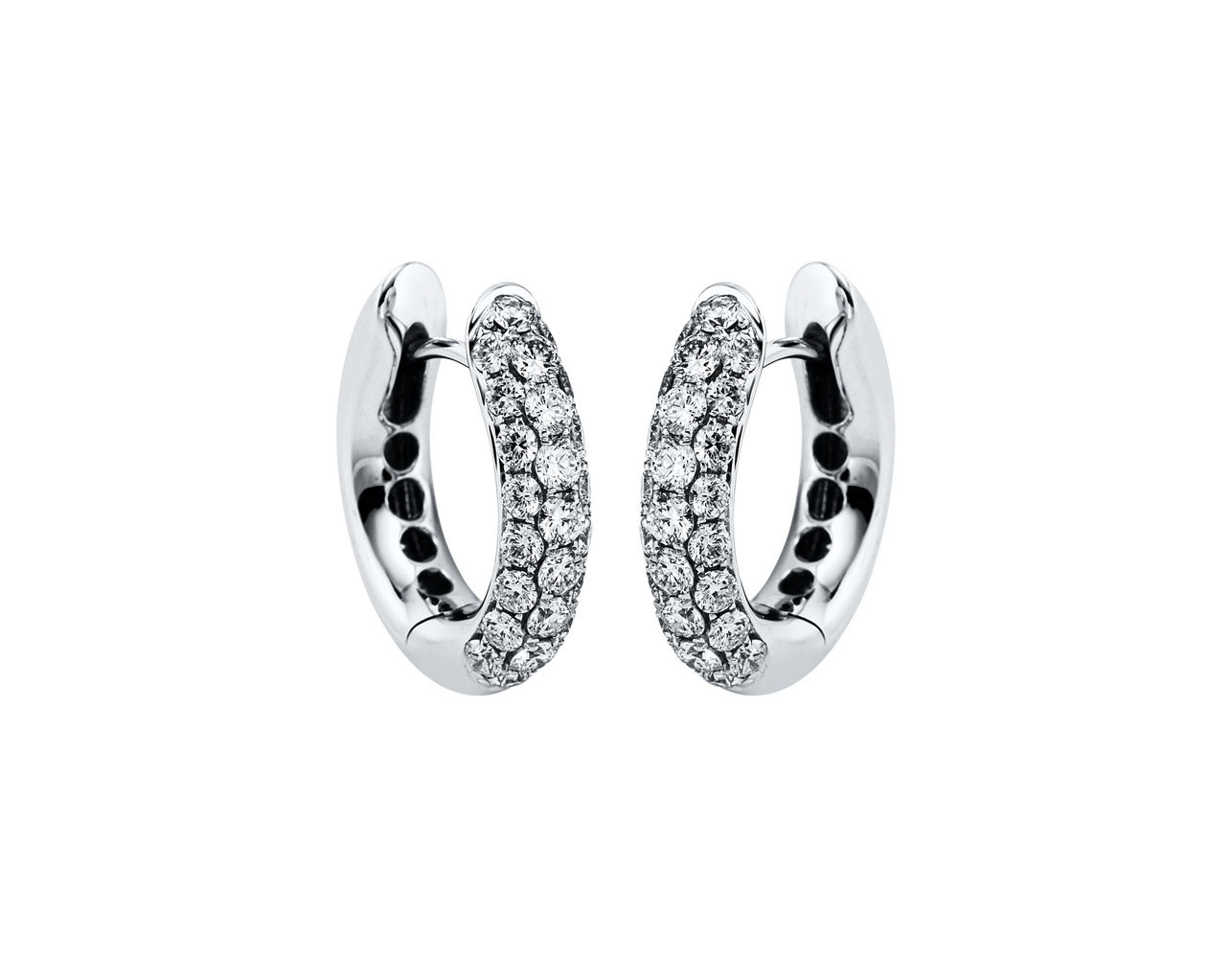 Brogle Selection diamond hoop earrings Brogle Selection diamond hoop earrings