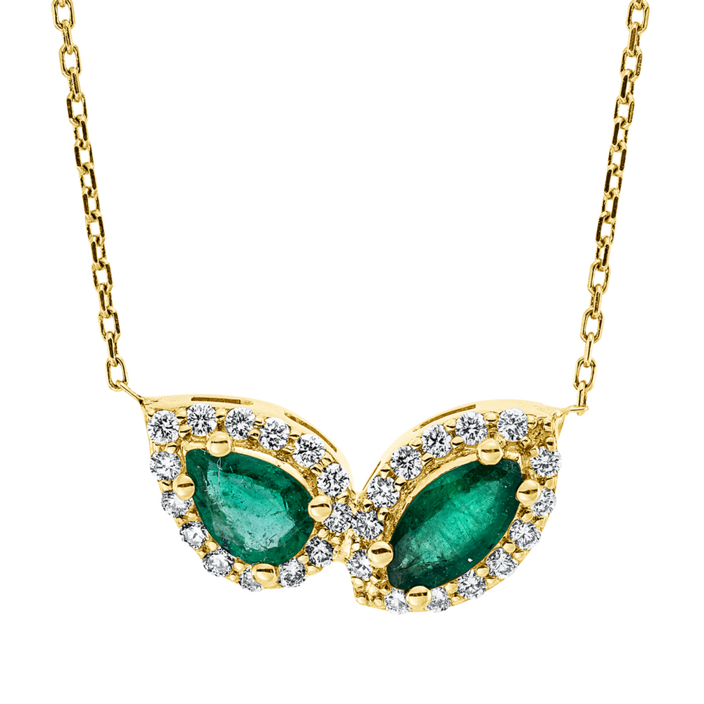 Brogle Classic necklace with emerald pendant
