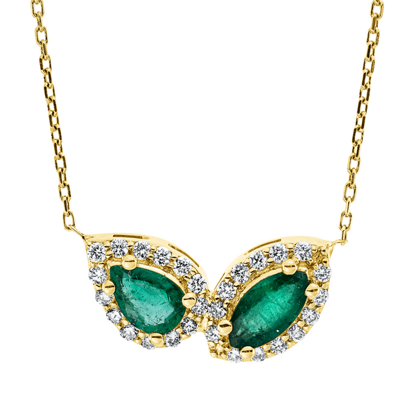 Brogle Classic necklace with emerald pendant