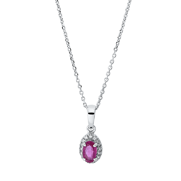 Brogle Classic Kette mit Rubinanhänger