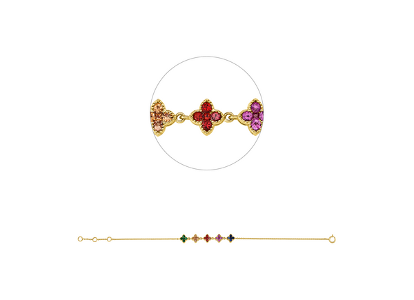 Brogle Classic sapphire bracelet Rainbow Brogle Classic sapphire bracelet Rainbow