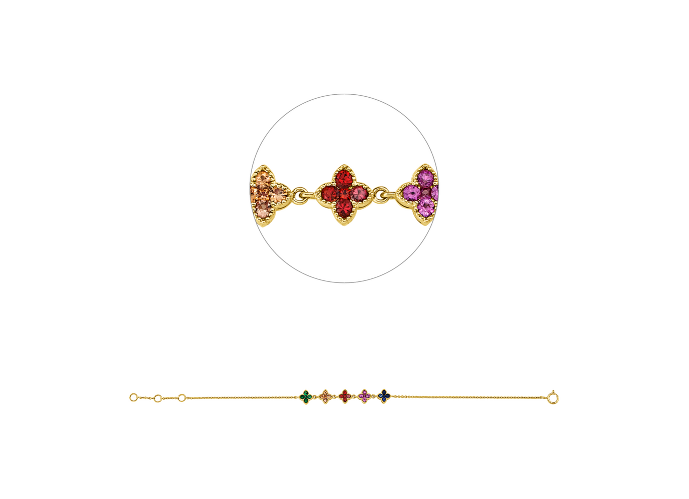 Brogle Classic sapphire bracelet Rainbow Brogle Classic sapphire bracelet Rainbow