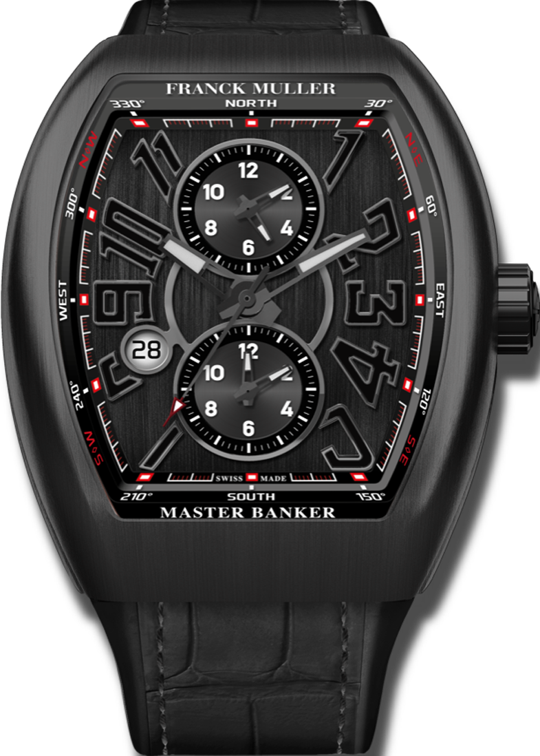 Franck Muller Vanguard Master Banker 3 Zeitzonen 53,7 x 44mm Franck Muller Vanguard Master Banker 3 Zeitzonen 53,7 x 44mm