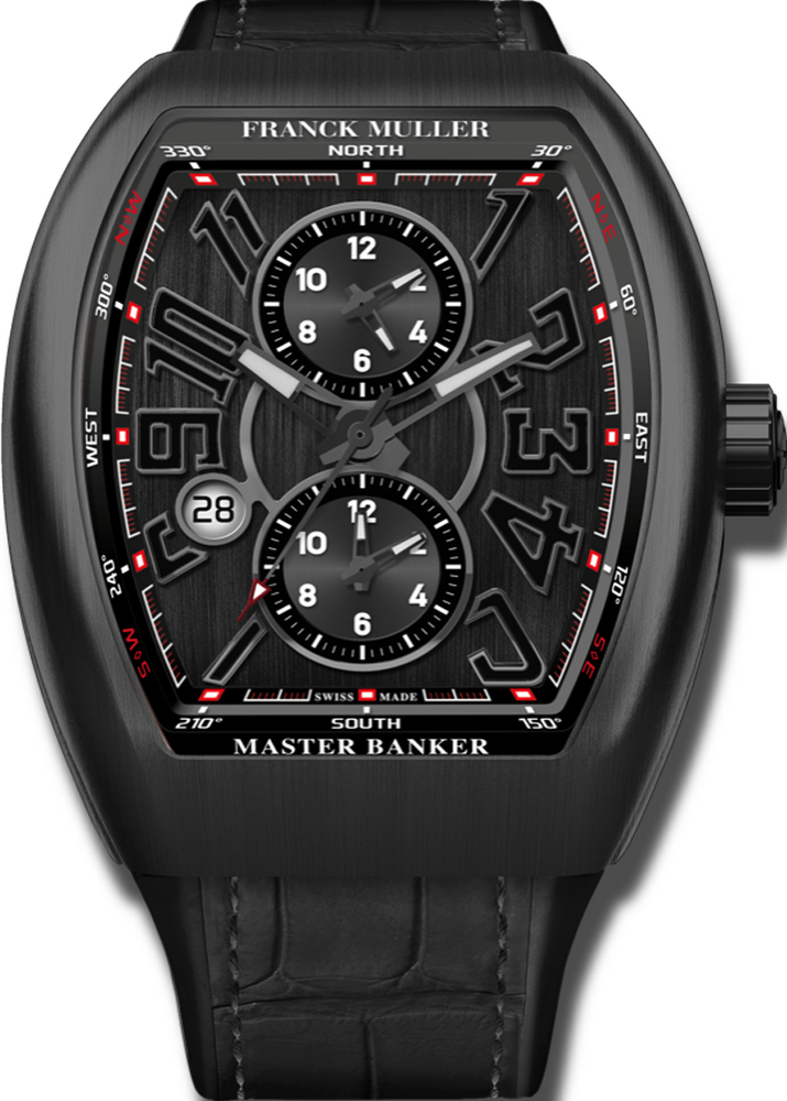 Franck Muller Vanguard Master Banker 3 Zeitzonen 53,7 x 44mm Franck Muller Vanguard Master Banker 3 Zeitzonen 53,7 x 44mm