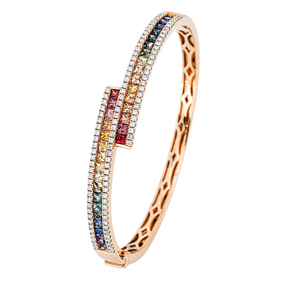 Brogle Selection Rainbow bangle with sapphires