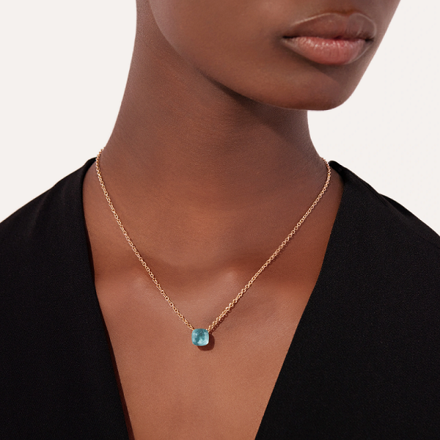 Pomellato Nudo Blue Topaz Necklace with Pendant Pomellato Nudo Blue Topaz Necklace with Pendant