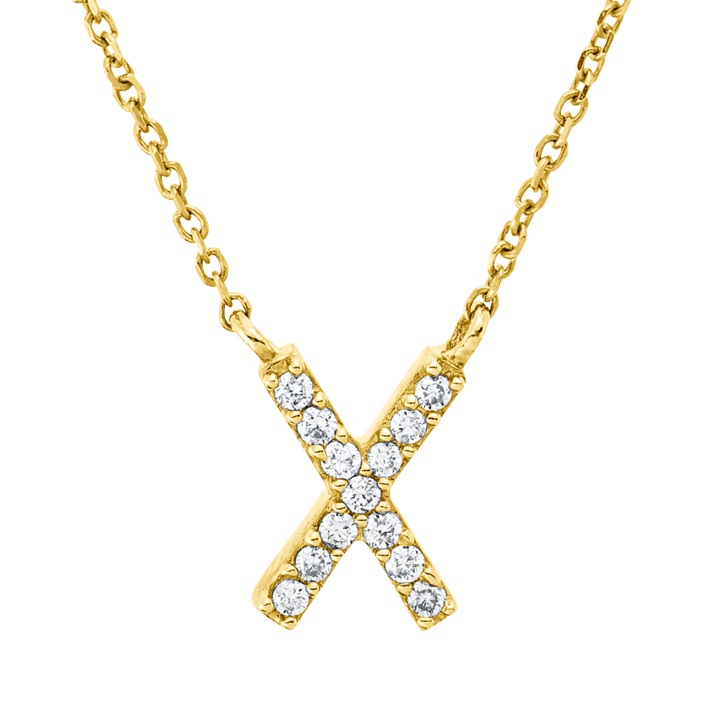 Brogle Classic necklace with diamond letters X Brogle Classic necklace with diamond letters X