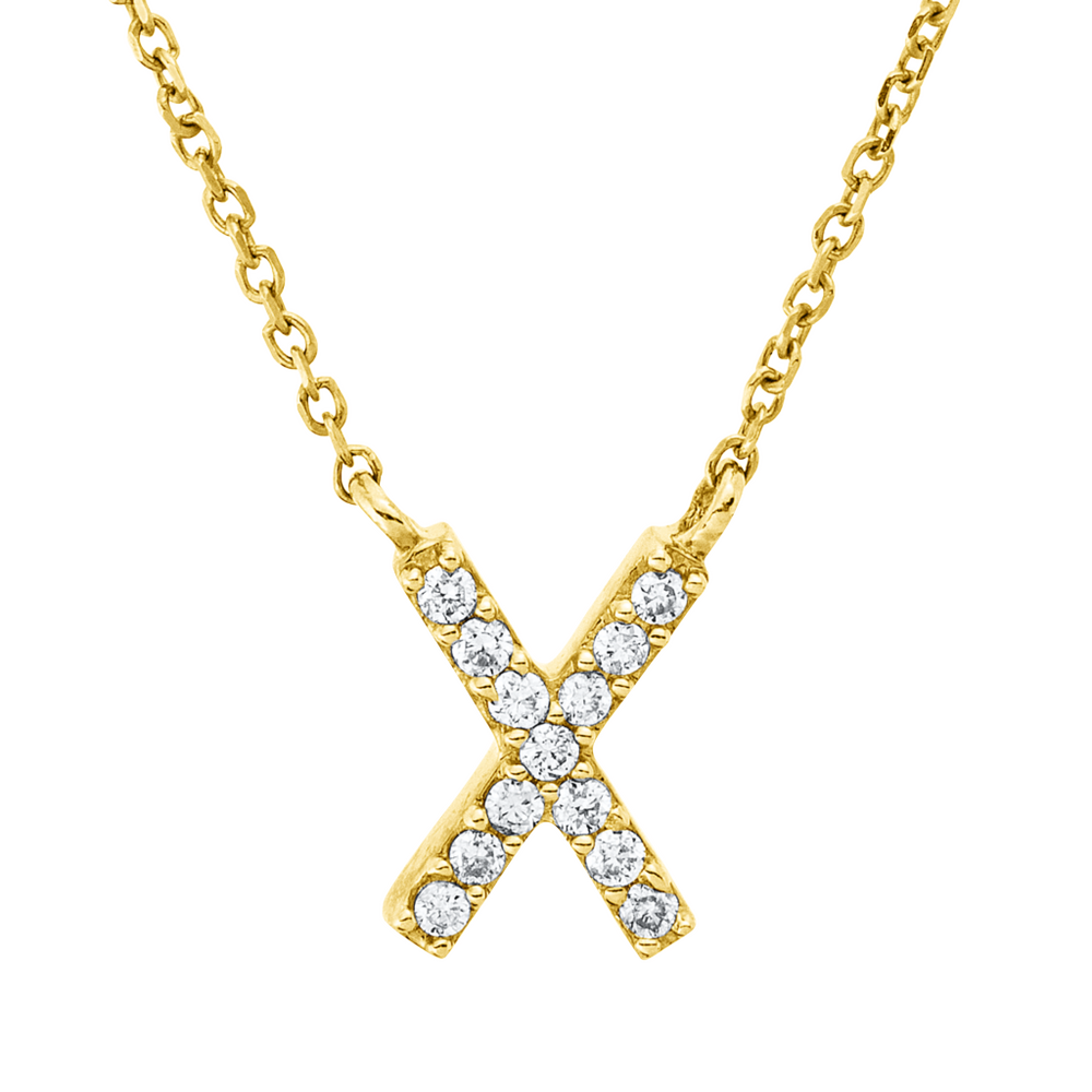 Brogle Classic necklace with diamond letters X Brogle Classic necklace with diamond letters X