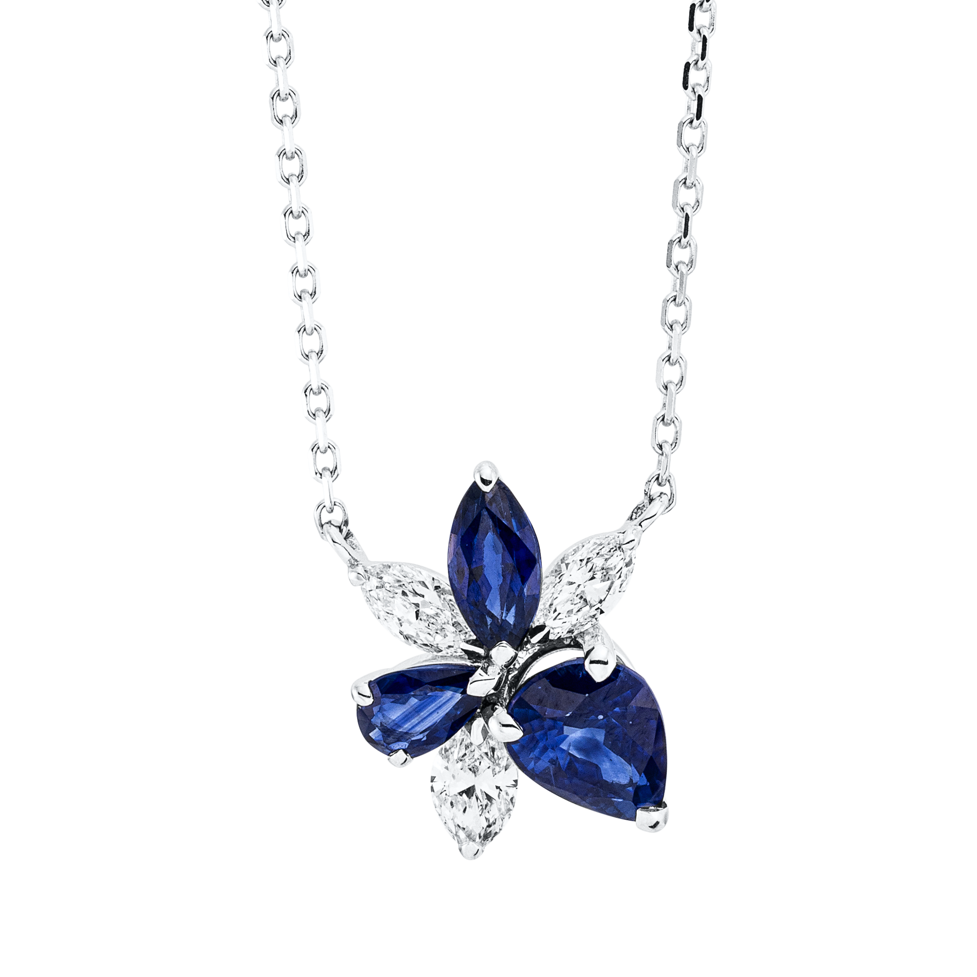 Brogle Classic necklace with sapphire pendant Brogle Classic necklace with sapphire pendant