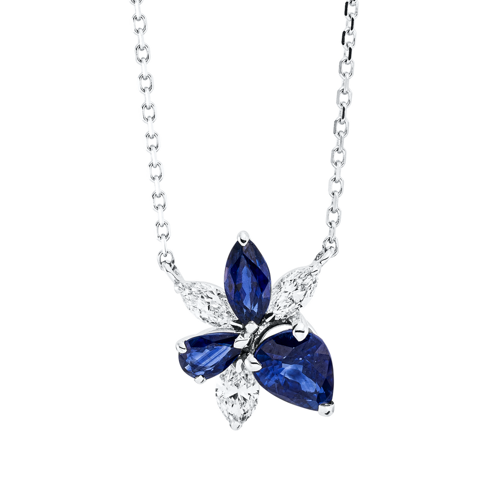 Brogle Classic necklace with sapphire pendant Brogle Classic necklace with sapphire pendant