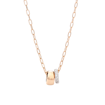 PCB7120 O7000 DB000 010 Pomellato pendant with chain iconica pave rose gold 18kt diamond aecb2439a3bd0c349