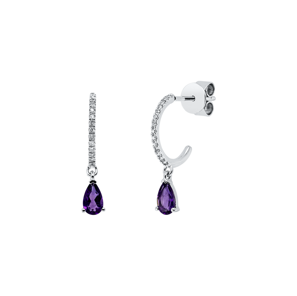 Brogle Classic amethyst stud earrings