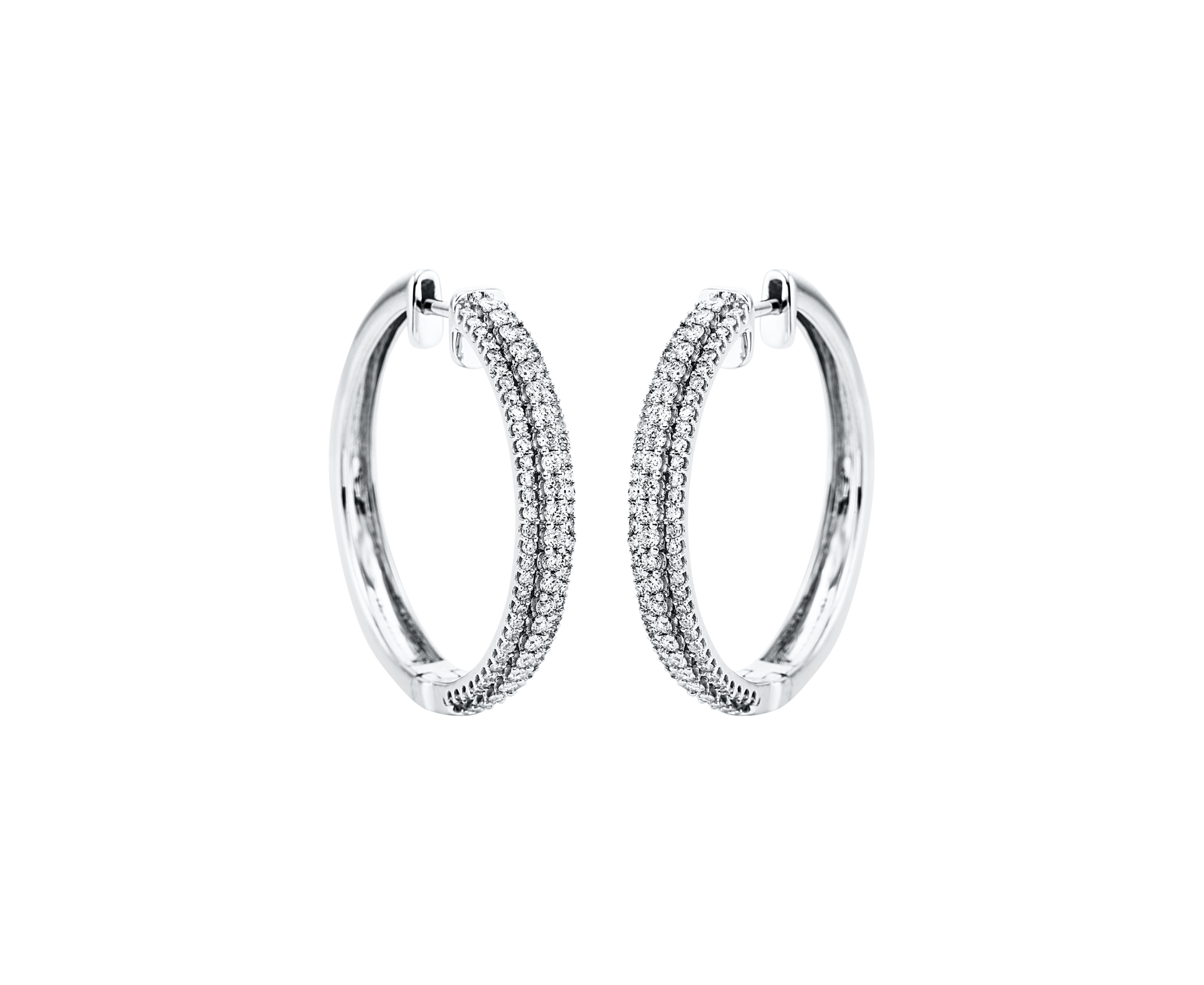 Brogle Classic diamond hoop earrings Brogle Classic diamond hoop earrings