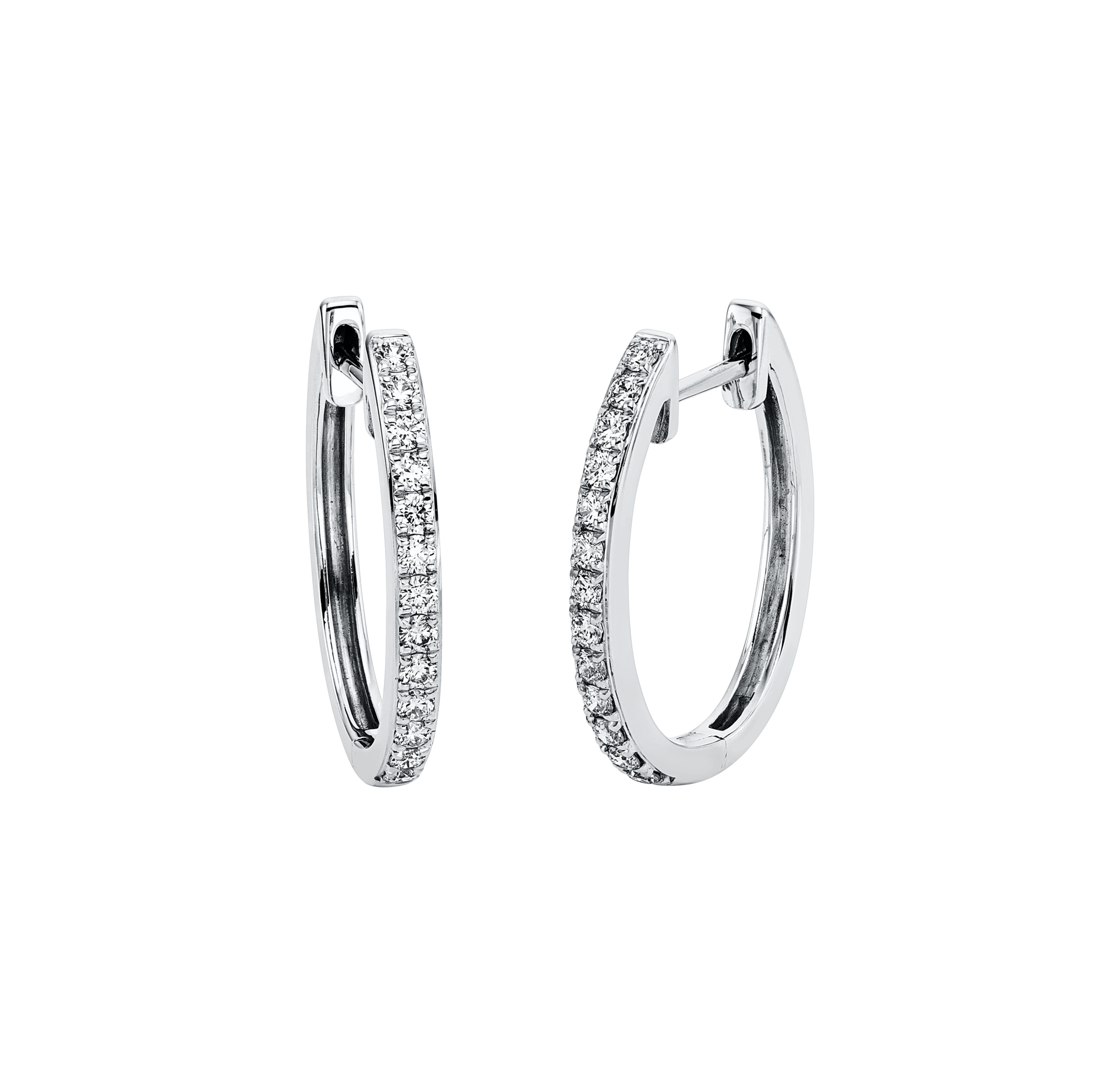 Brogle Classic diamond hoop earrings Brogle Classic diamond hoop earrings