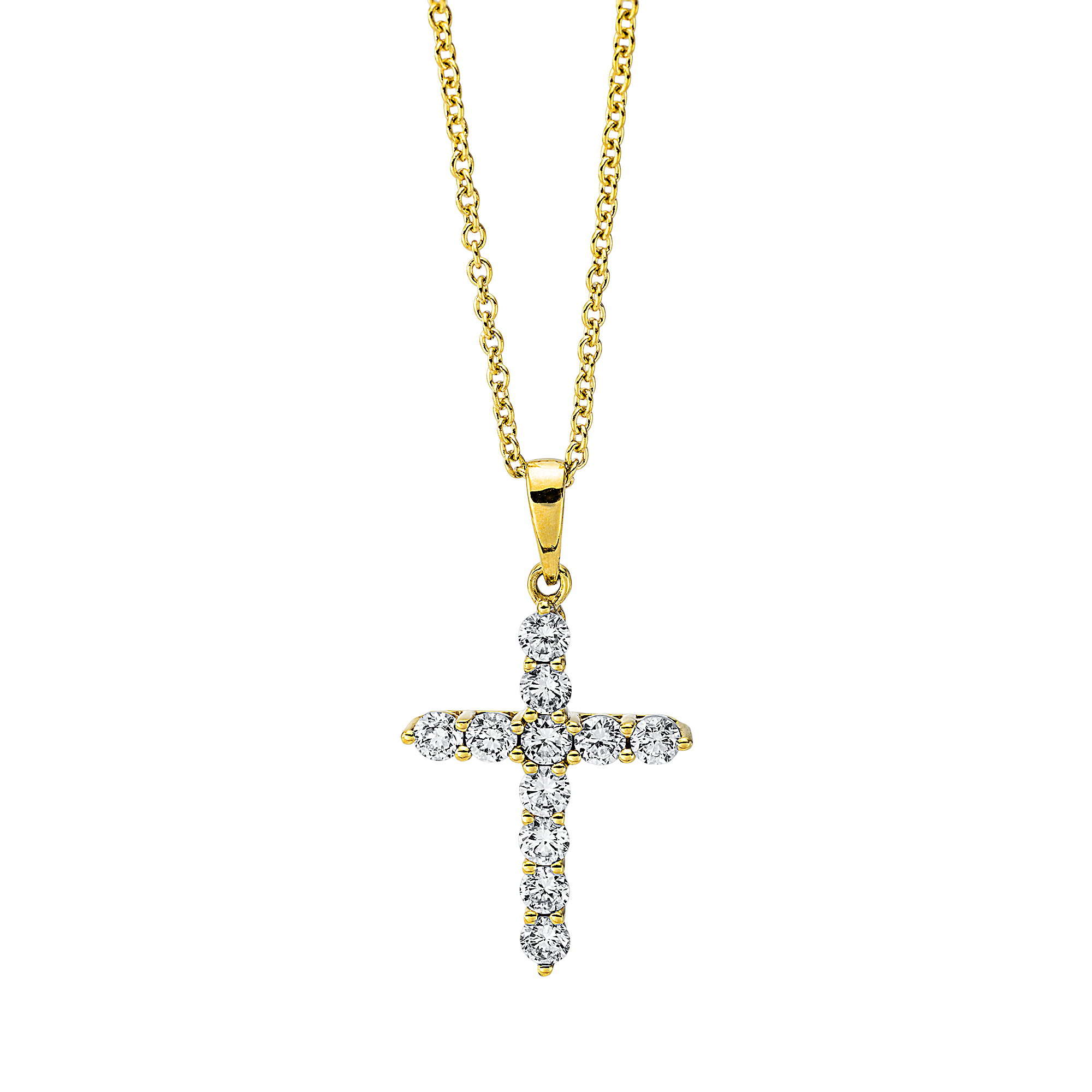 Brogle Classic Kette mit Diamantkreuz Brogle Classic Kette mit Diamantkreuz