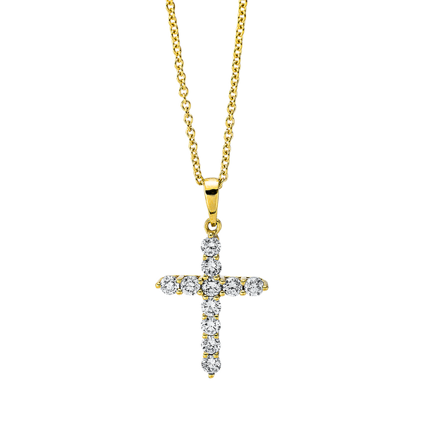 Brogle Classic Kette mit Diamantkreuz Brogle Classic Kette mit Diamantkreuz
