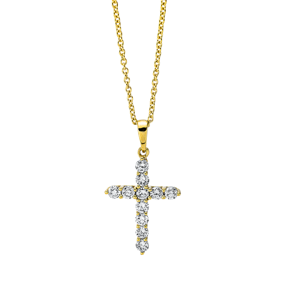 Brogle Classic Kette mit Diamantkreuz Brogle Classic Kette mit Diamantkreuz