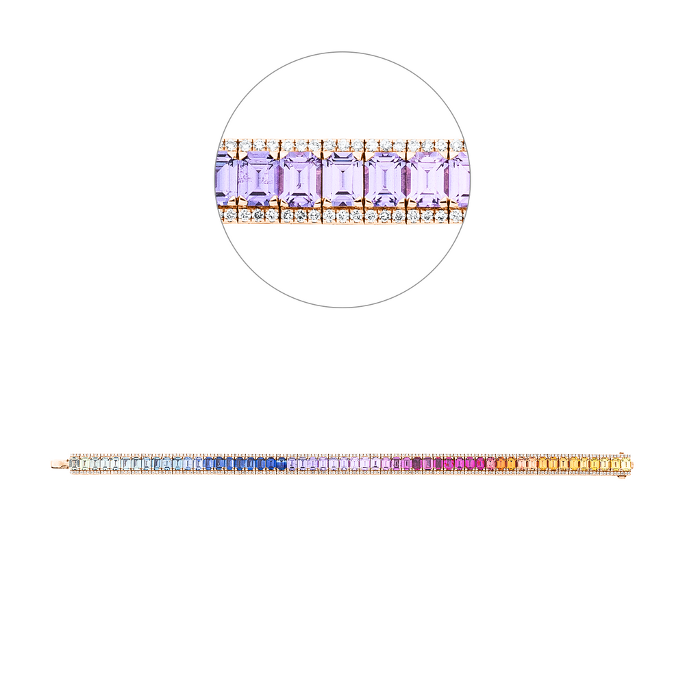 Brogle Selection sapphire bracelet Rainbow