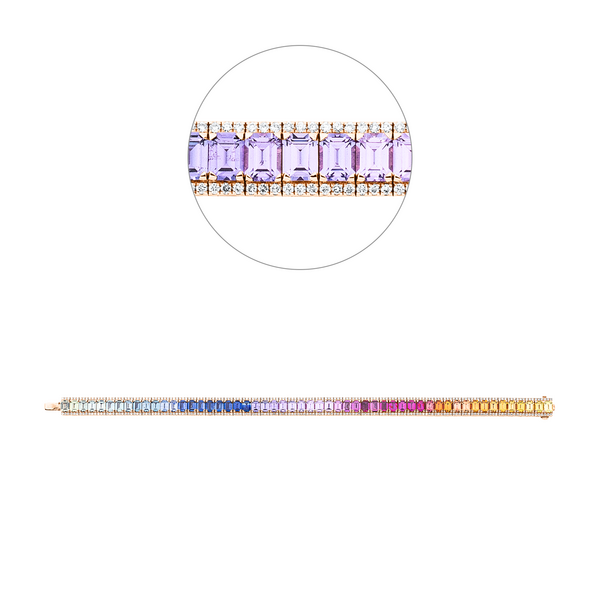 Brogle Selection Saphirarmband Rainbow
