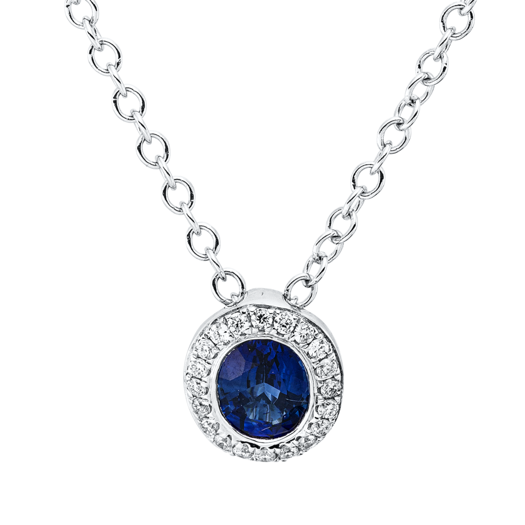 Brogle Classic necklace with sapphire pendant Brogle Classic necklace with sapphire pendant