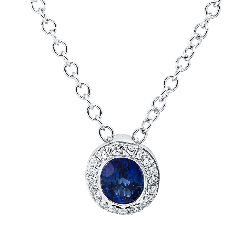 Brogle Classic necklace with sapphire pendant Brogle Classic necklace with sapphire pendant