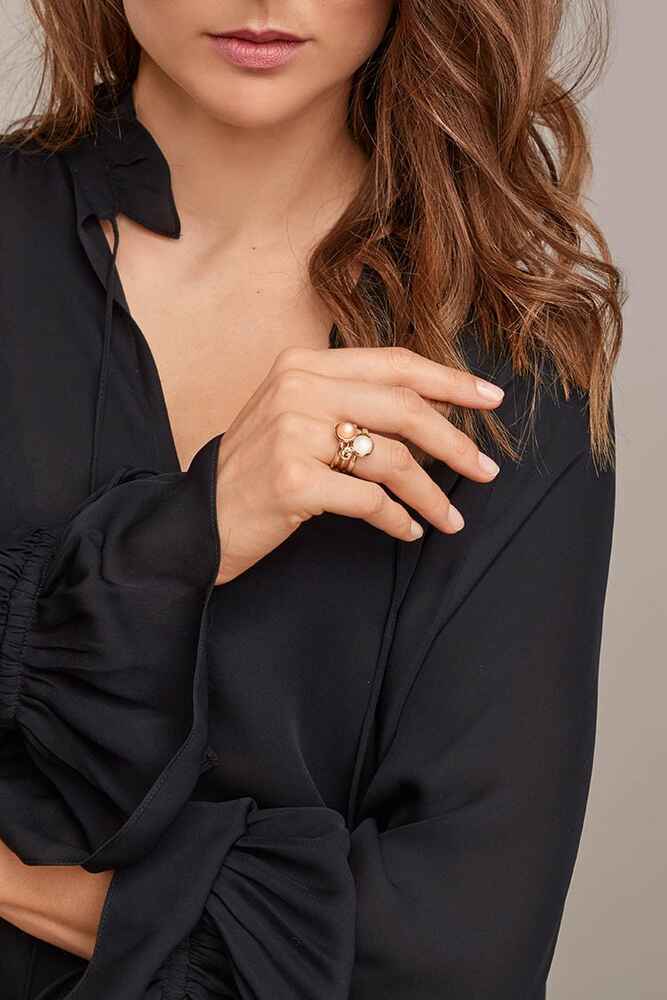 Tamara Comolli Bouton Cacholong S Ring