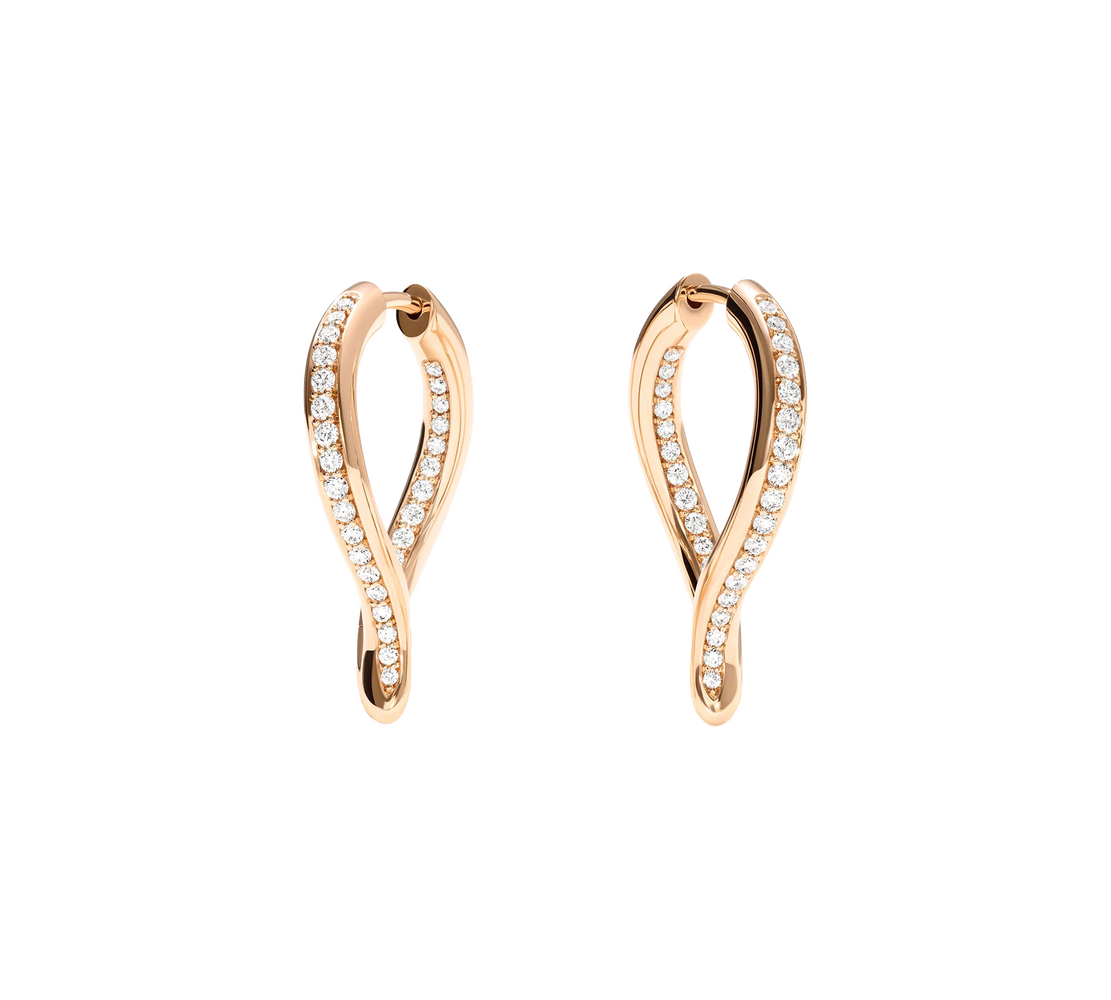 Tamara Comolli Signature Hoop Twisted Drop Creolen Tamara Comolli Signature Hoop Twisted Drop Creolen