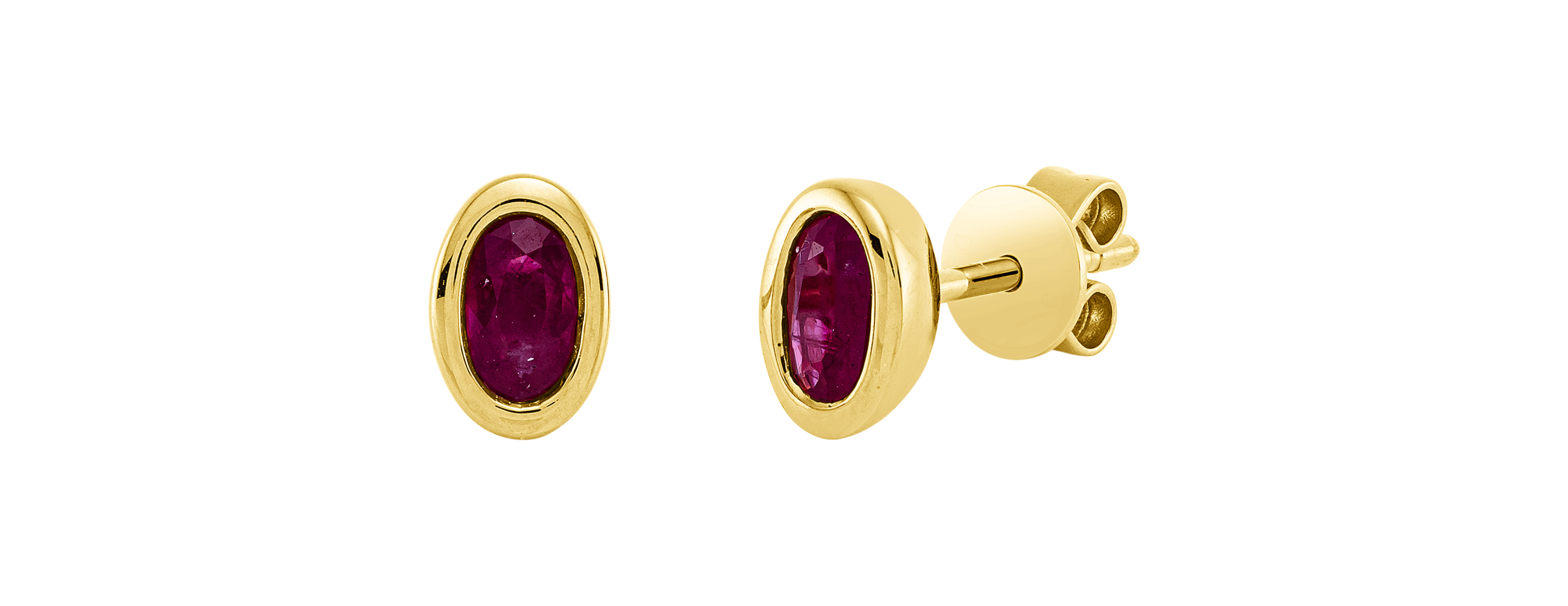 Brogle Classic ruby stud earrings