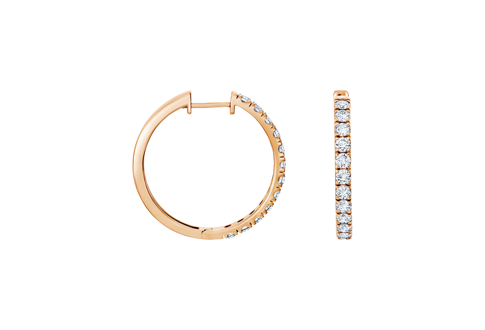 Brogle Selection diamond hoop earrings Brogle Selection diamond hoop earrings