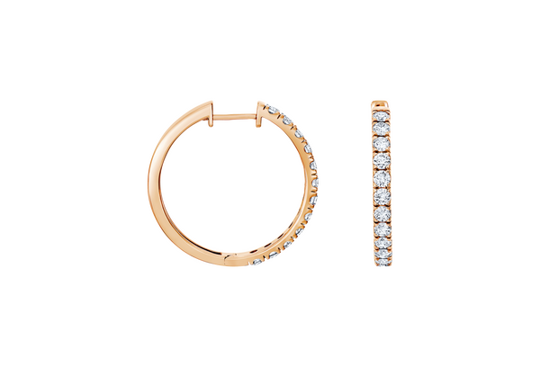 Brogle Selection diamond hoop earrings Brogle Selection diamond hoop earrings