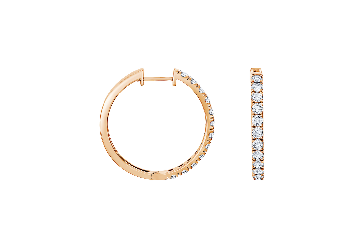 Brogle Selection diamond hoop earrings Brogle Selection diamond hoop earrings