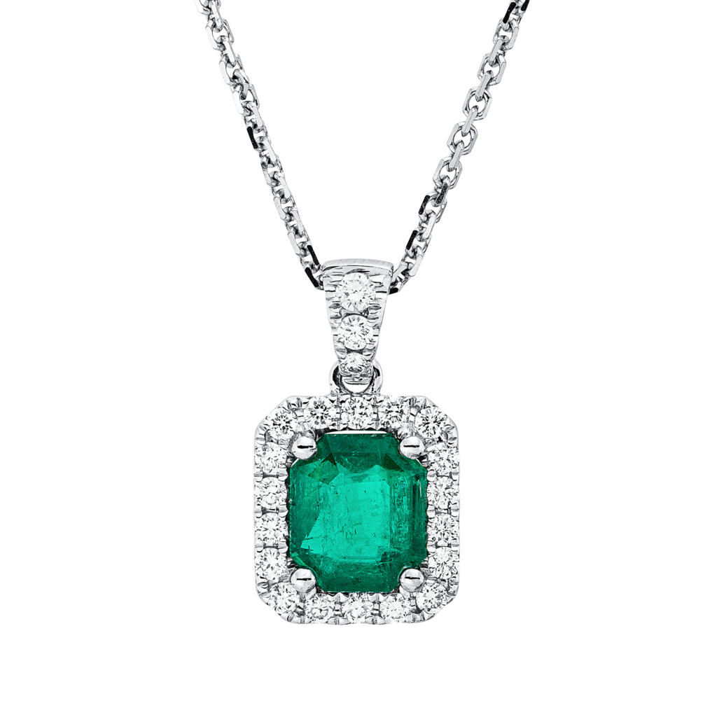 Brogle Selection Kette mit Smaragdanhänger