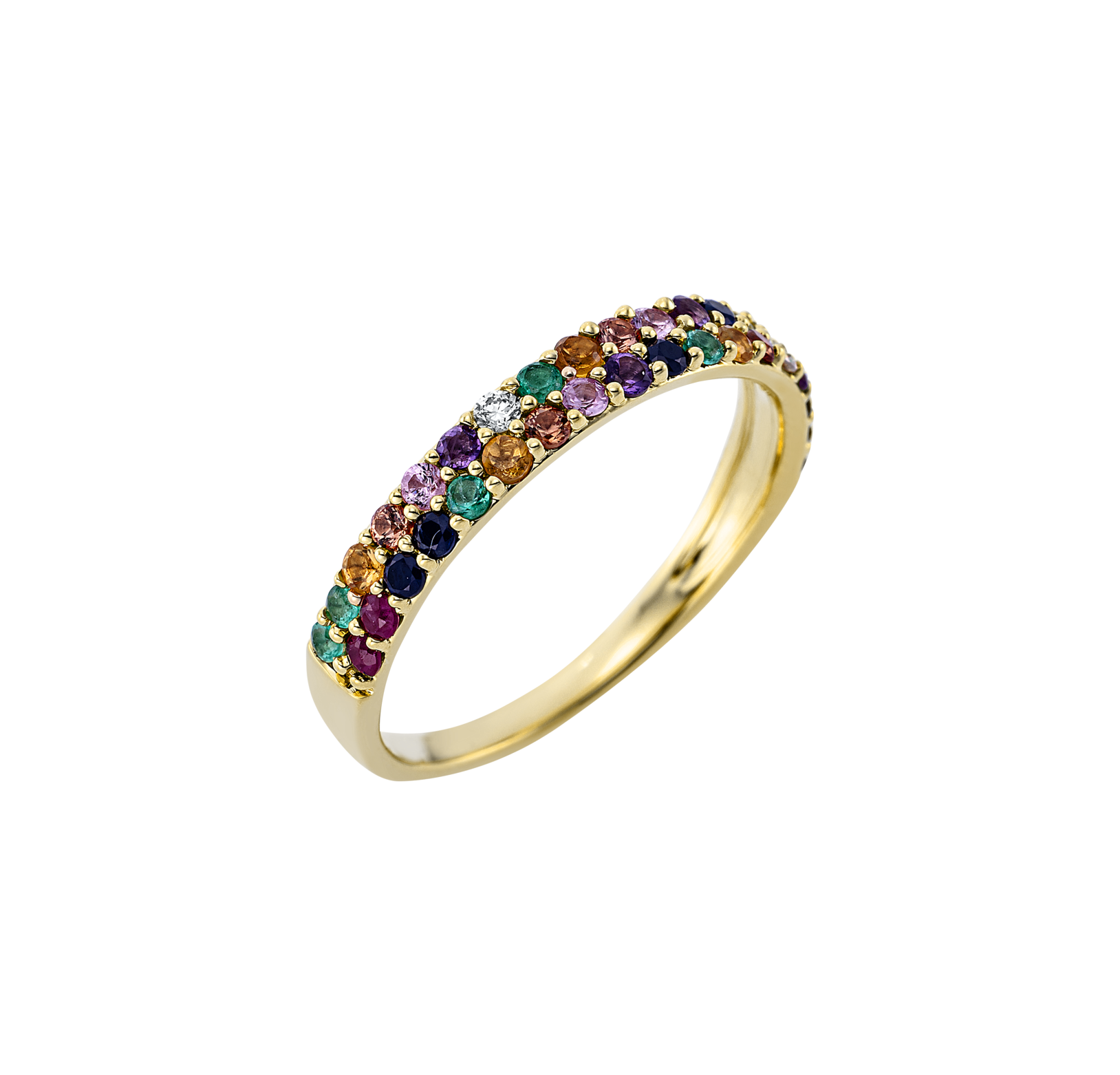 Brogle Classic Sapphire Ring Rainbow