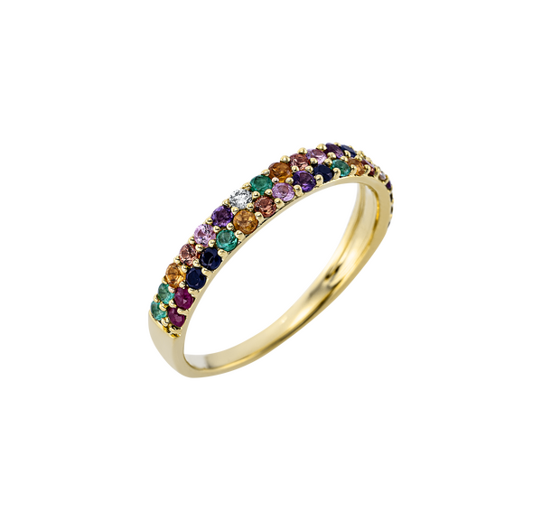 Brogle Classic Sapphire Ring Rainbow