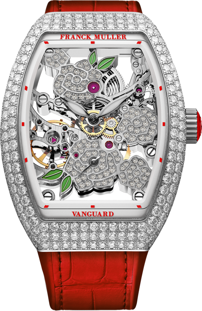 Franck Muller Vanguard Rose Skeleton 42.3 x 32mm Franck Muller Vanguard Rose Skeleton 42.3 x 32mm
